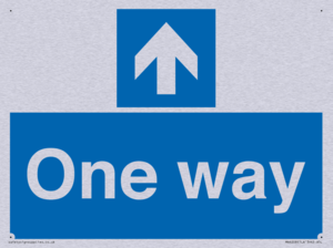 One way with up directional arrow